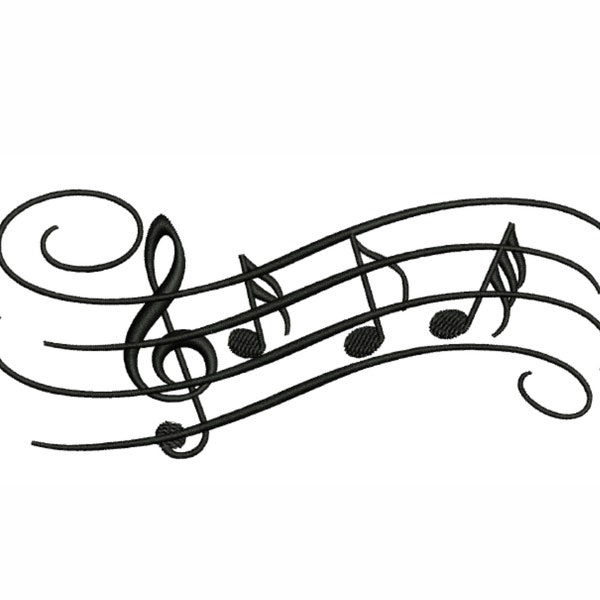 Music Notes Embroidery Design | Musical Notes Dst file | Music Note Pes files |  Musical Notes Embroidery Design | Music Embroidery Design