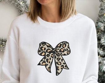 Leopard Bow Embroidery Design | Coquette Ribbon (Digital File)