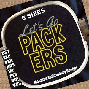 Diseños de bordado a máquina de Packers / Patrones de bordado de bordes de Packers / Archivos de bordado de letras de Packers / Archivos de bordado de contorno de Packers