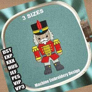 Nutcracker Christmas Machine Embroidery Designs | Xmas Embroidery Patterns | Christmas Embroidery File | Merry Christmas DST Embroidery File