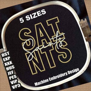Diseños de bordado a máquina con letras de santos / Patrones de bordado con contornos de santos / Bordado de santos / Archivo de bordado de santos Descarga instantánea