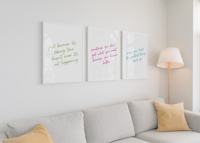 Set of 3| Motivational | Inspirational | Quotes | Trendy Wall Art ...