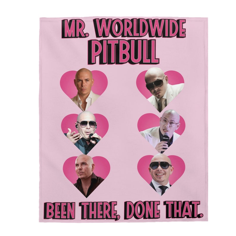 Mr Worldwide Pitbull Been There Done That Blanket Etsy