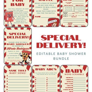 Babypartyeinladung und Spielkarten Canva Link