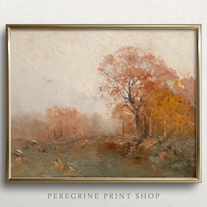Autumn Trees | Autumn Wall Art | Bright Autumn Painting | Fall Art Prints | Autumn Painting | Fall Painting | #L110