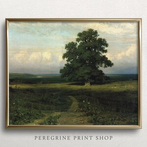 Lone Tree | Moody Wall Art | Moody Painting | Fall Art Prints | Autumn Painting | Fall Painting | #L100