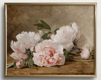 Peony Season | Spring Art Print | Peony Lover | Peony Painting | Vintage Floral Wall Art | #F2