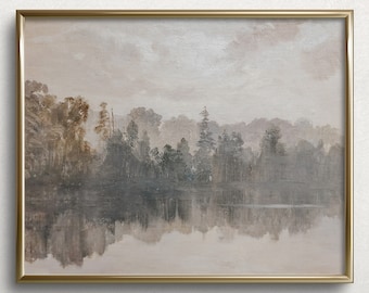 Luminosa giornata autunnale / Arte da parete autunnale / Arte da parete neutra / Pittura autunnale lunatica / Stampe d'arte autunnali / Pittura autunnale / Pittura autunnale / #L83