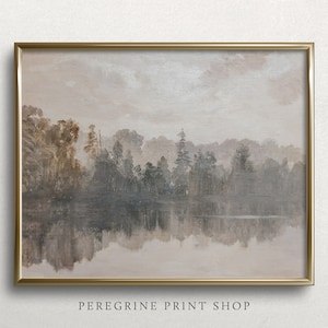 Bright Autumn Day | Autumn Wall Art | Neutral Wall Art | Moody Autumn Painting | Fall Art Prints | Autumn Painting | Fall Painting | #L83