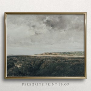 Morning Winds | Vintage Coastal Landscape Painting | Countryside Art Prints | Seaside Oil Painting | #L245