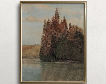 Pinos de otoño / Arte de la pared de otoño / Pintura de otoño cambiante / Impresiones de arte de otoño / Pintura de otoño / Pintura de otoño / #L79