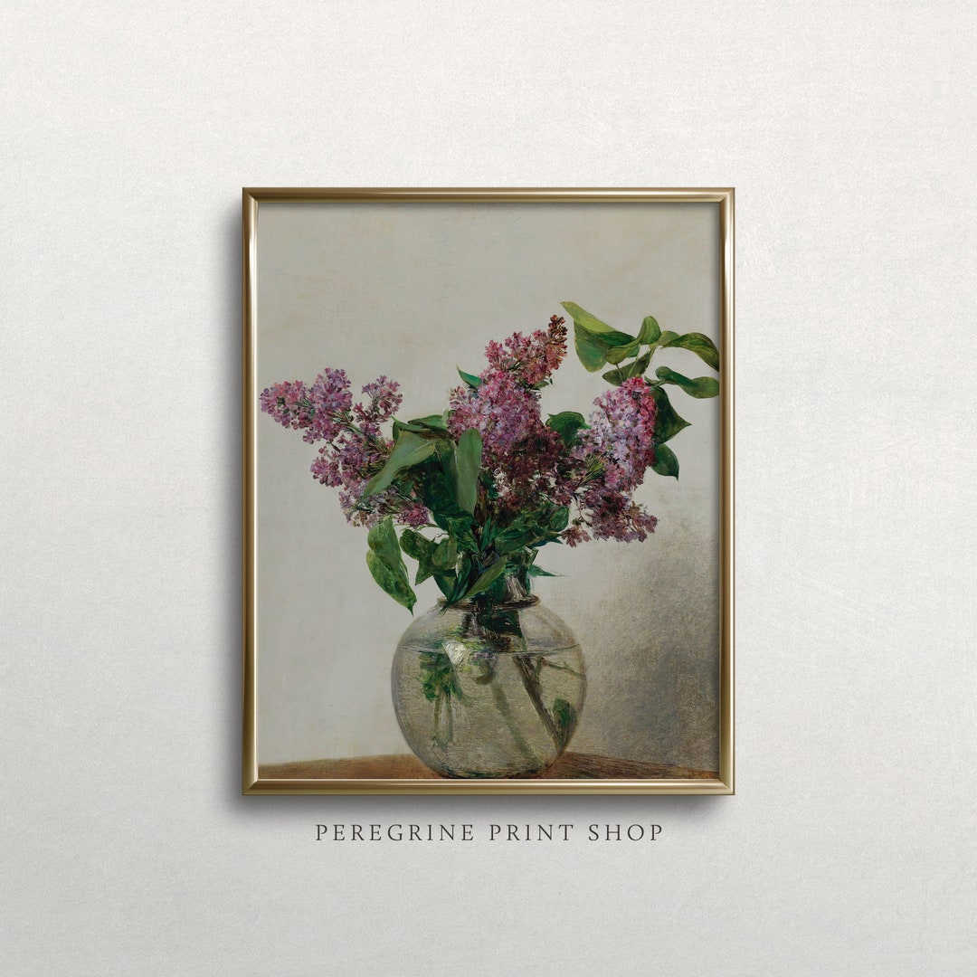 Purple Lilacs | Still Life Floral Oil Painting | Still Life Flower Vase ...