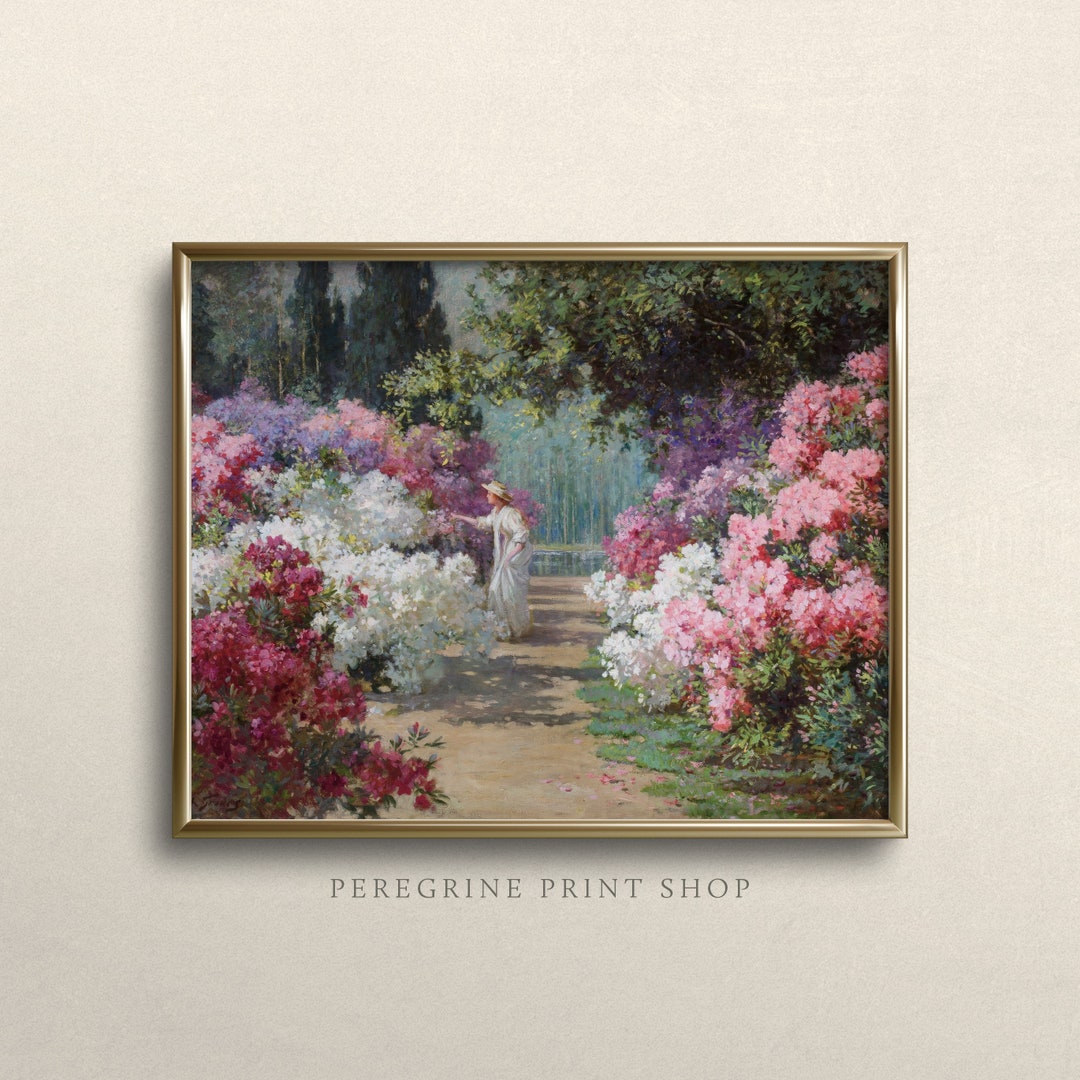 In Bloom FINE ART PRINT Vintage Garden Wall Art Eclectic Wall Art