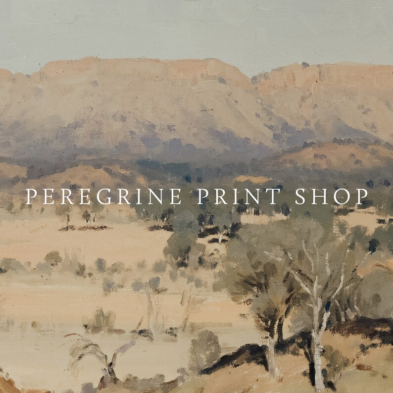 Arizona Western Desert | Desert Wall Art | Vintage Desert Painting ...