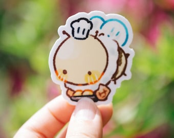 Cute Baker Bee Sticker | Water-Resistant Vinyl