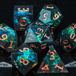 New Dnd Resin Dice, Sharp Edge Dice Set, DnD Dice Set for Dungeons and Dragons, Polyhedral Dice Set