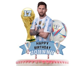 DIGITAL LIONEL tårtdekoration, Argentina-toppare, anpassad tårtdekoration