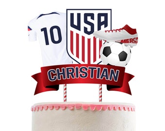 DIGITAL DOWNLOAD Cake Topper, USA Cake Topper, Personalization Cake Topper