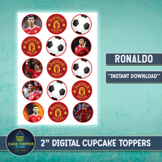 Amazon.com: Cristiano Ronaldo Cake Topper Edible Image Personalized  Cupcakes Frosting Sugar Sheet (8