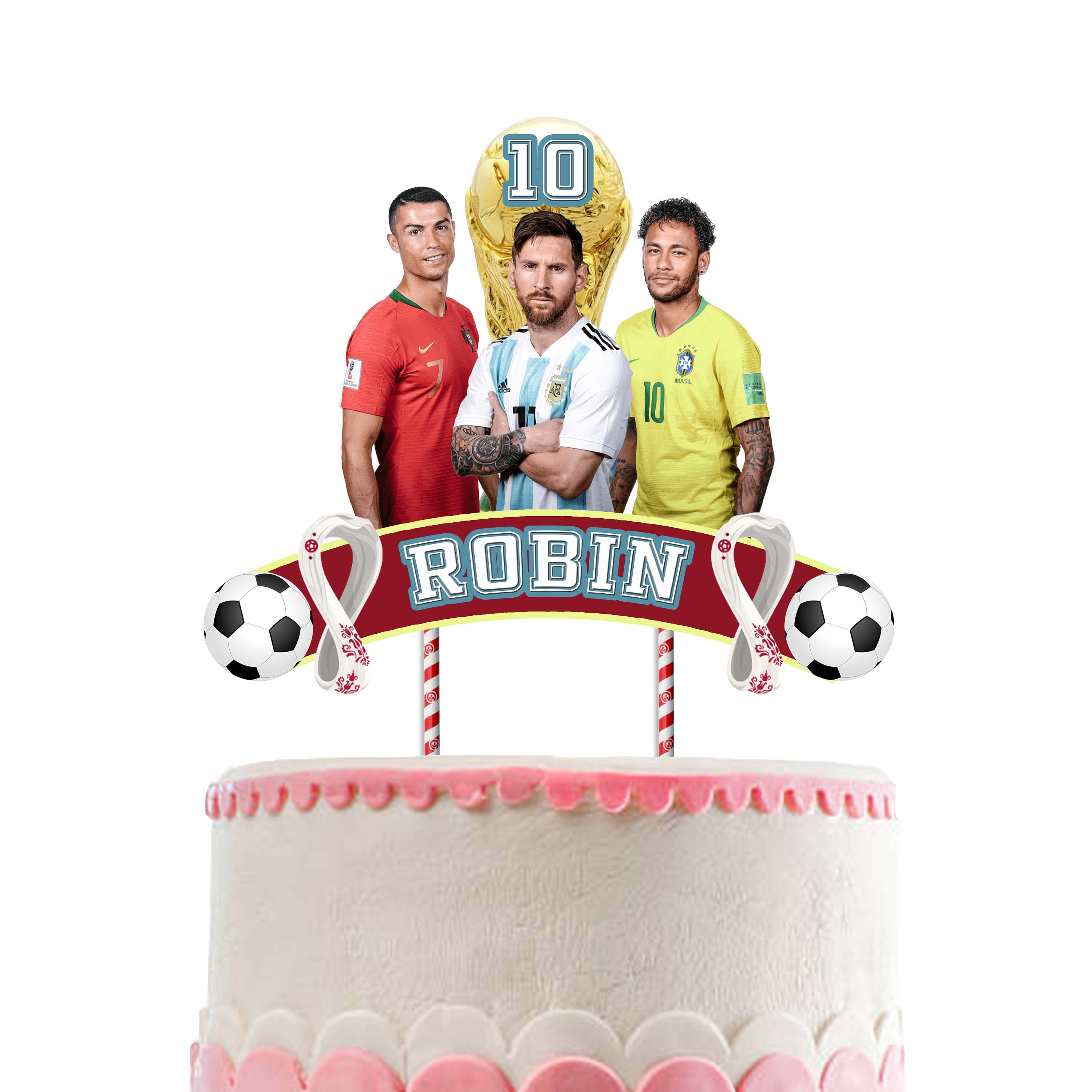 Ronaldo Cake Topper PNG, Al Nassr Happy Birthday Party Design | Vectorency