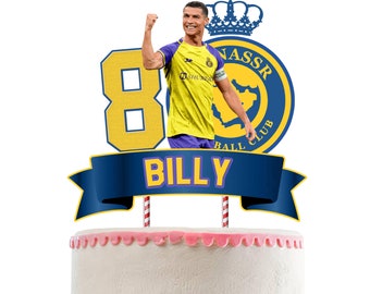 DIGITAL RONALDO tårttoppare, Al-Nassr tårttoppare, personalisering tårttoppare.