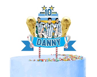 DIGITAL Argentina tårtdekoration, VM-tårtdekoration, Personlig tårtdekoration