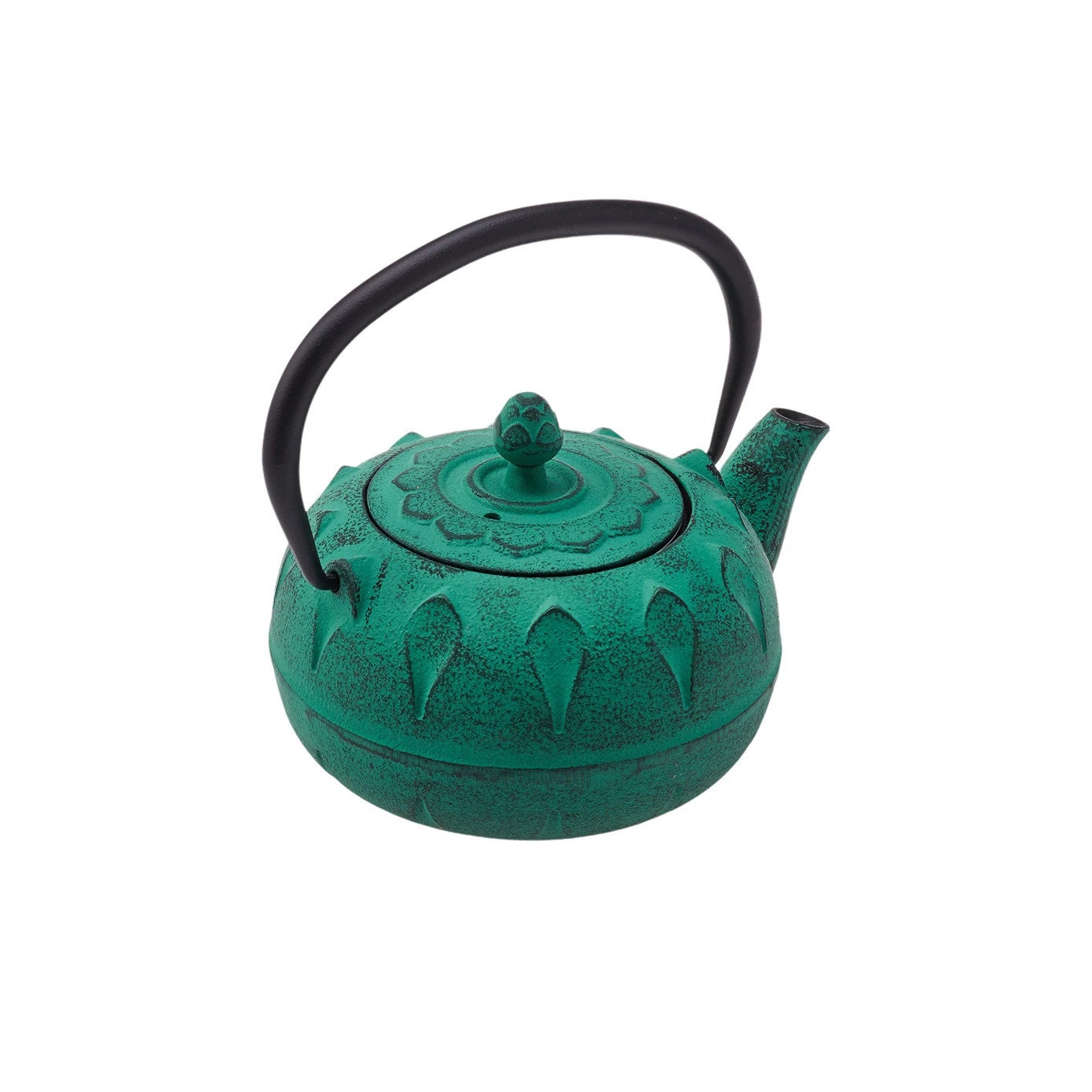 Vintage Greenish Teapot 600 Ml, Japanese Handmade Cast Iron Teapot, Kettle Etsy