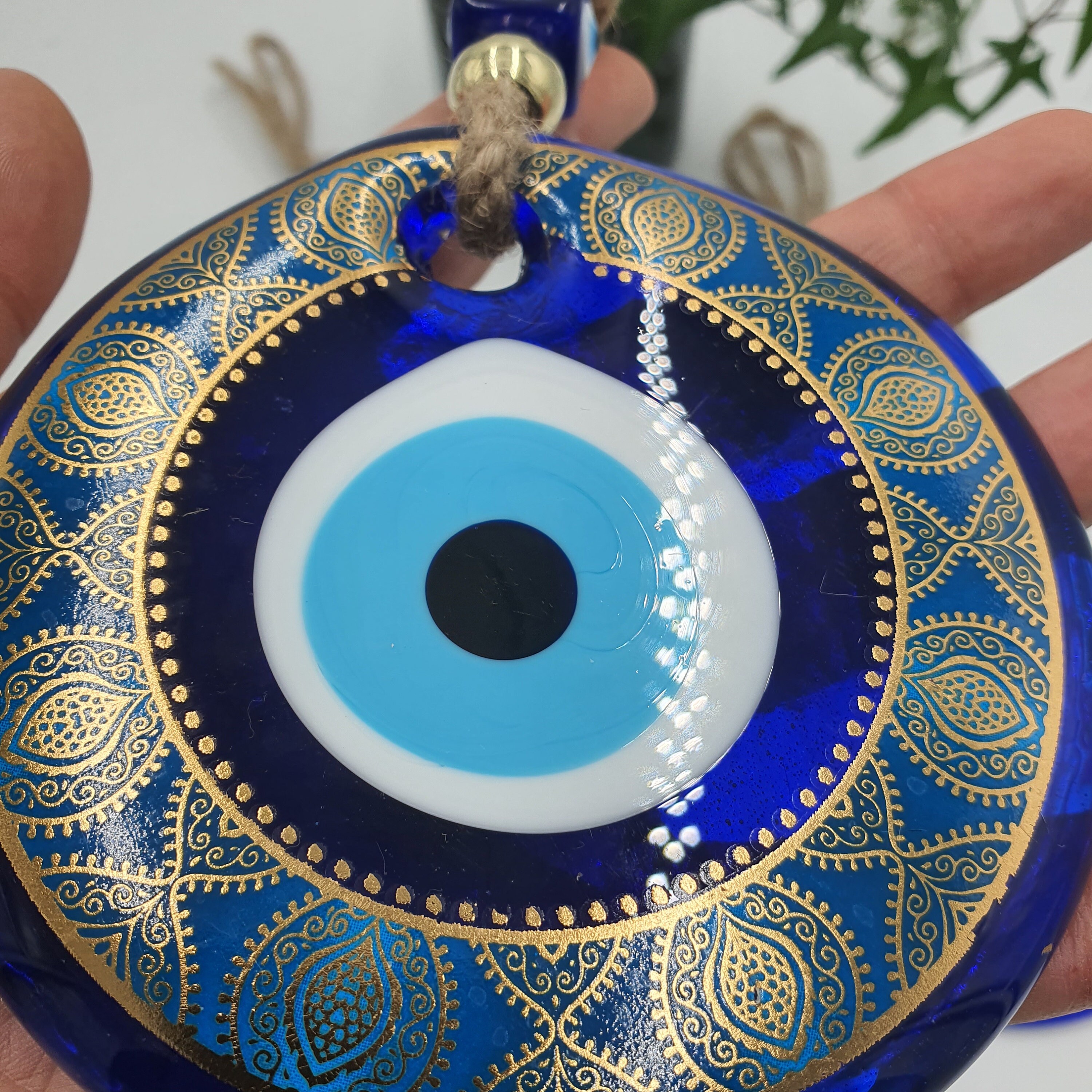 1pc Türkisches Blaues Glas Böser Blick Amulett Wandbehang Hausdekoration  Glücklicher Schutz