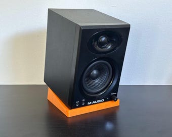 2-pack Angled Speaker Stand – Desktop Monitor Riser for M-Audio, Edifier, Presonus & More