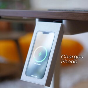 Under Desk iPhone Productivity Vault β Hidden Wireless Charging Drawer ...
