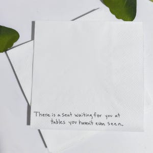 Custom Love Note Handwriting Napkins, Personalized Handwritten Note Paper Napkins  Custom Love Note Napkins，Printed Wedding Cocktail Napkins