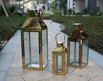 Gold Lantern Wedding Centerpiece: Home Party Table Decor