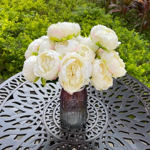 Handmade White Peony Bouquet: Silk Wedding Centerpiece, 50cm