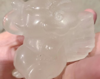 クレイジースモーキークォーツ標本象の彫刻 - Etsy 日本