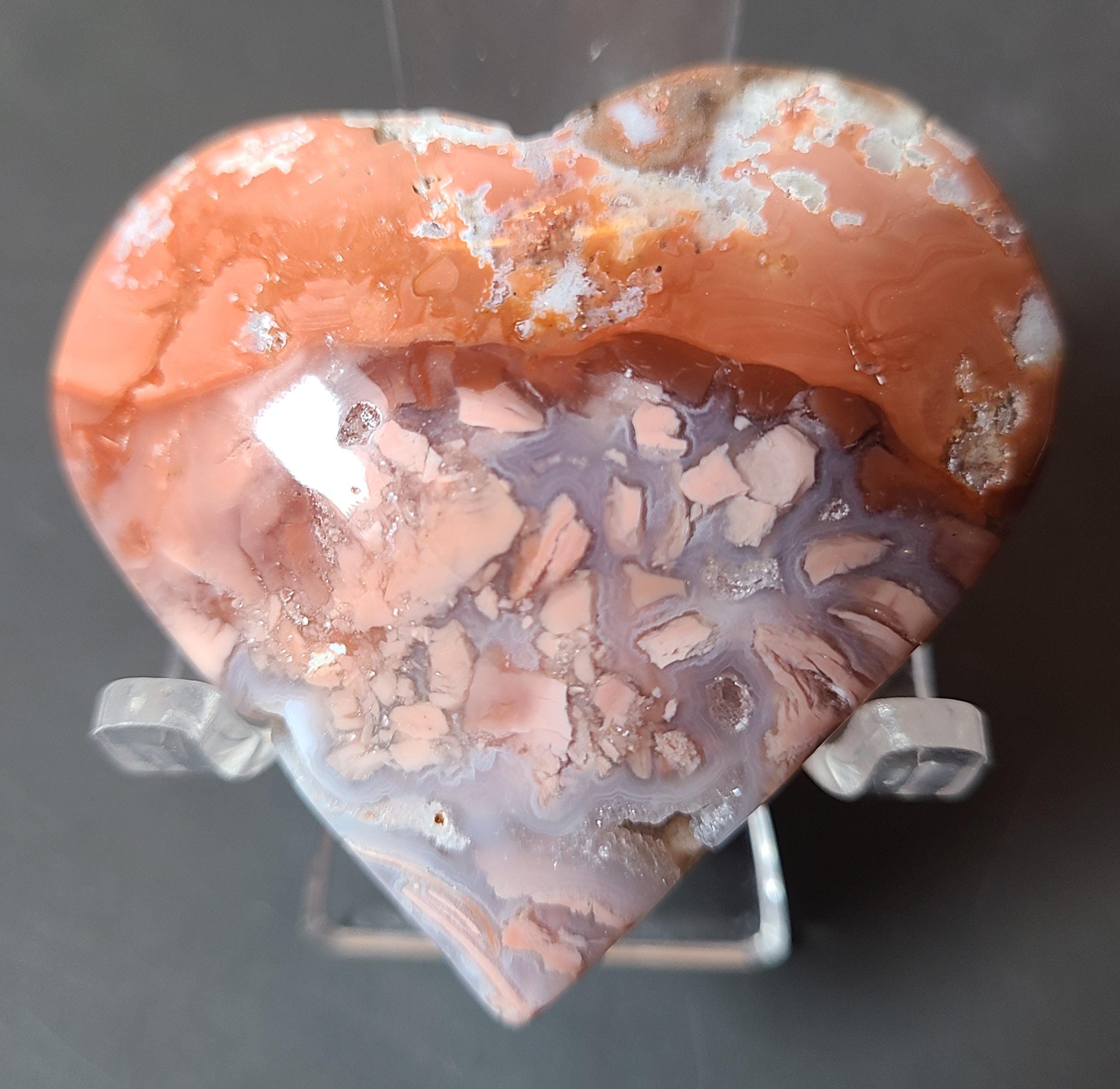 ピンクアゲートハート - Etsy 日本