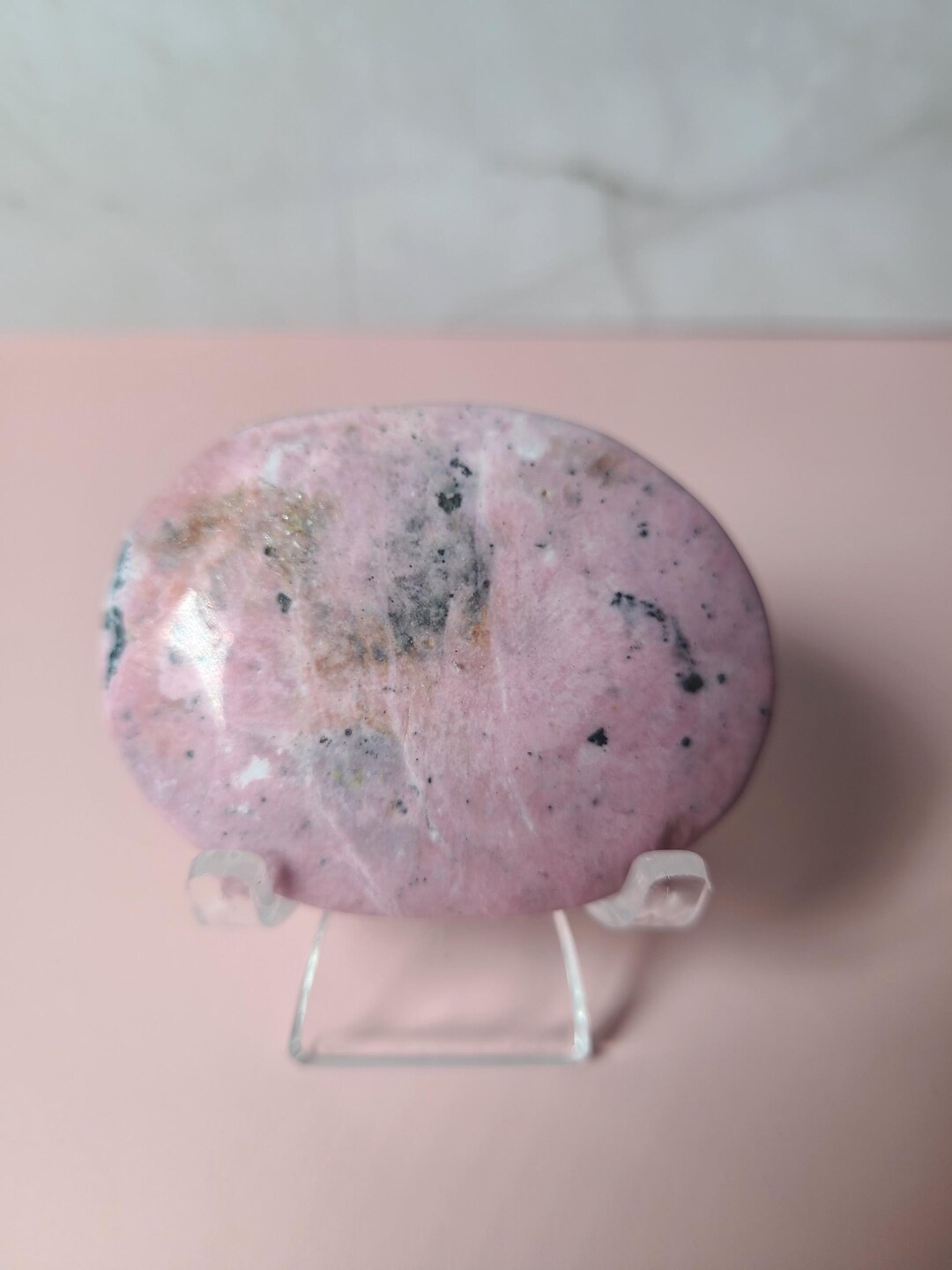 Peruvian Rhodonite Palm Stone - Etsy