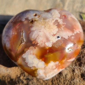 Flower Agate Heart