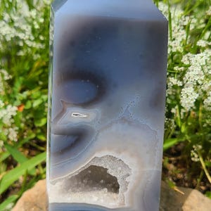 Large Druzy Agate Tower