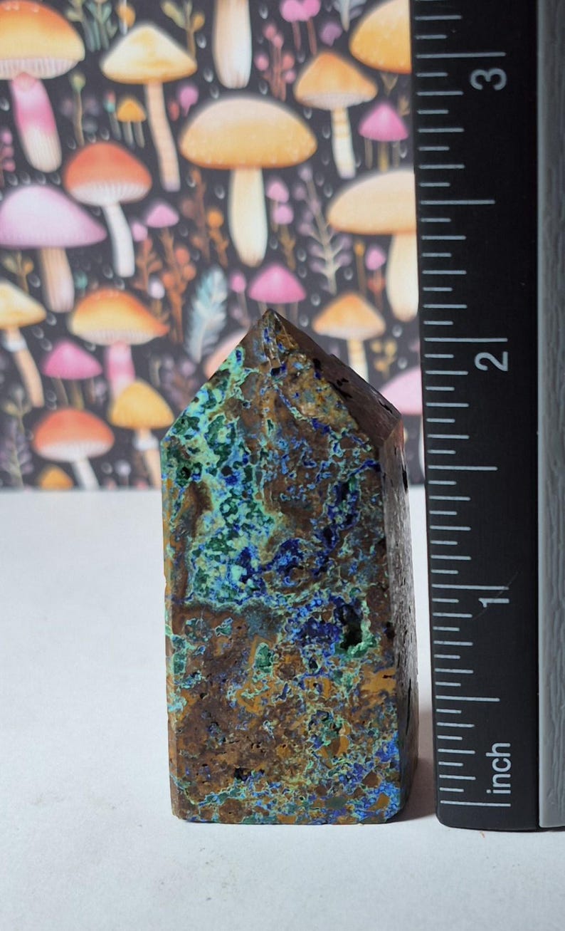 Azurite With Malachite Tower - Etsy