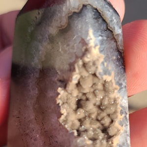 Druzy Black Agate Tower