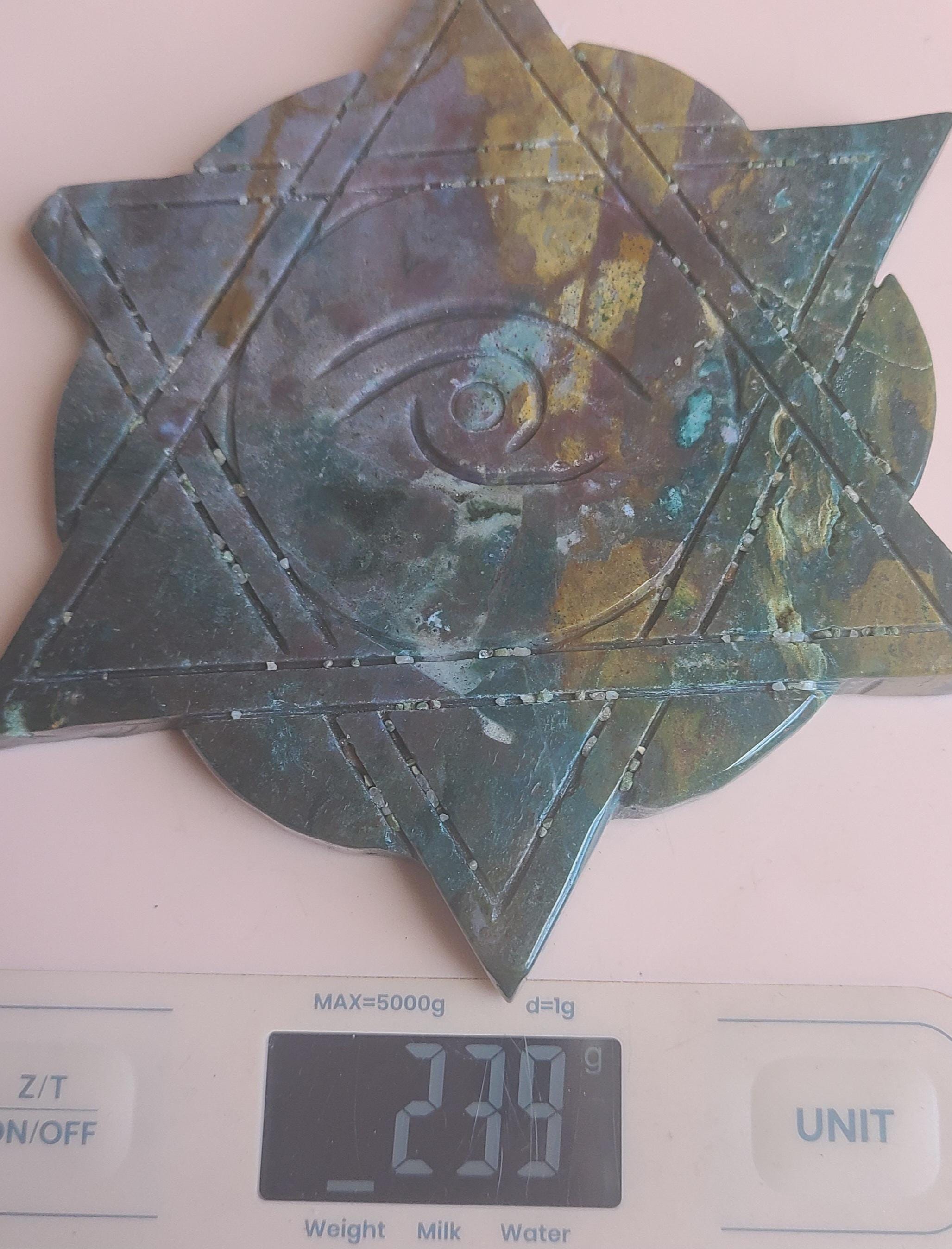 オーシャンジャスパー ピラミッド オーシャンジャスパー ピラミッドアイ スタンド付き - Etsy 日本