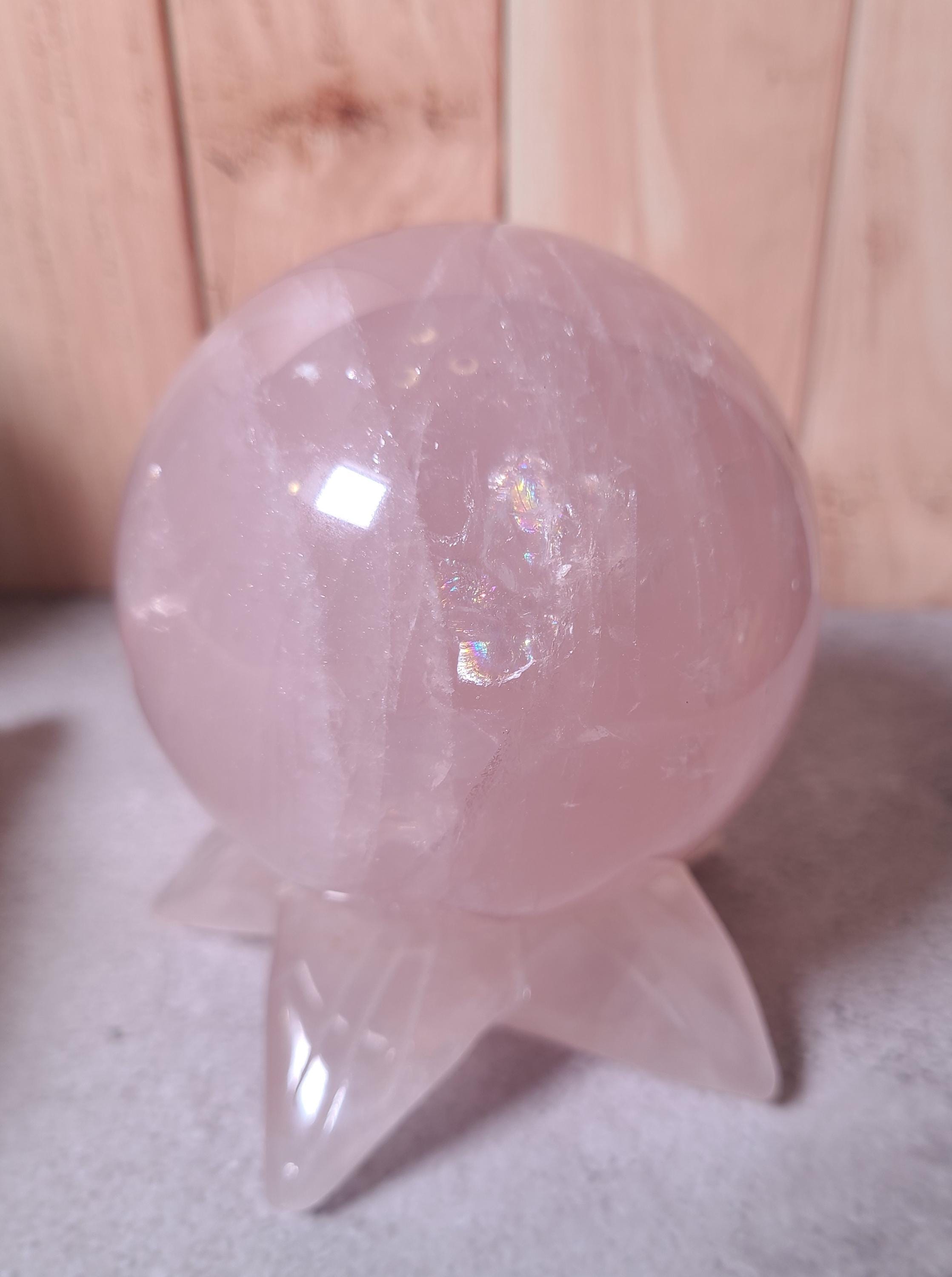 ローズクォーツ スフィア 80 mm スタンド付き - Etsy 日本