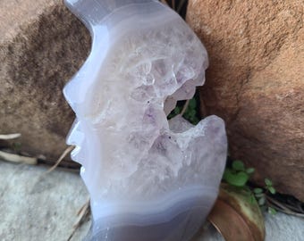 ご予約品◇希少✧ムーンシェイプ✧アイリスアゲートピアス B80