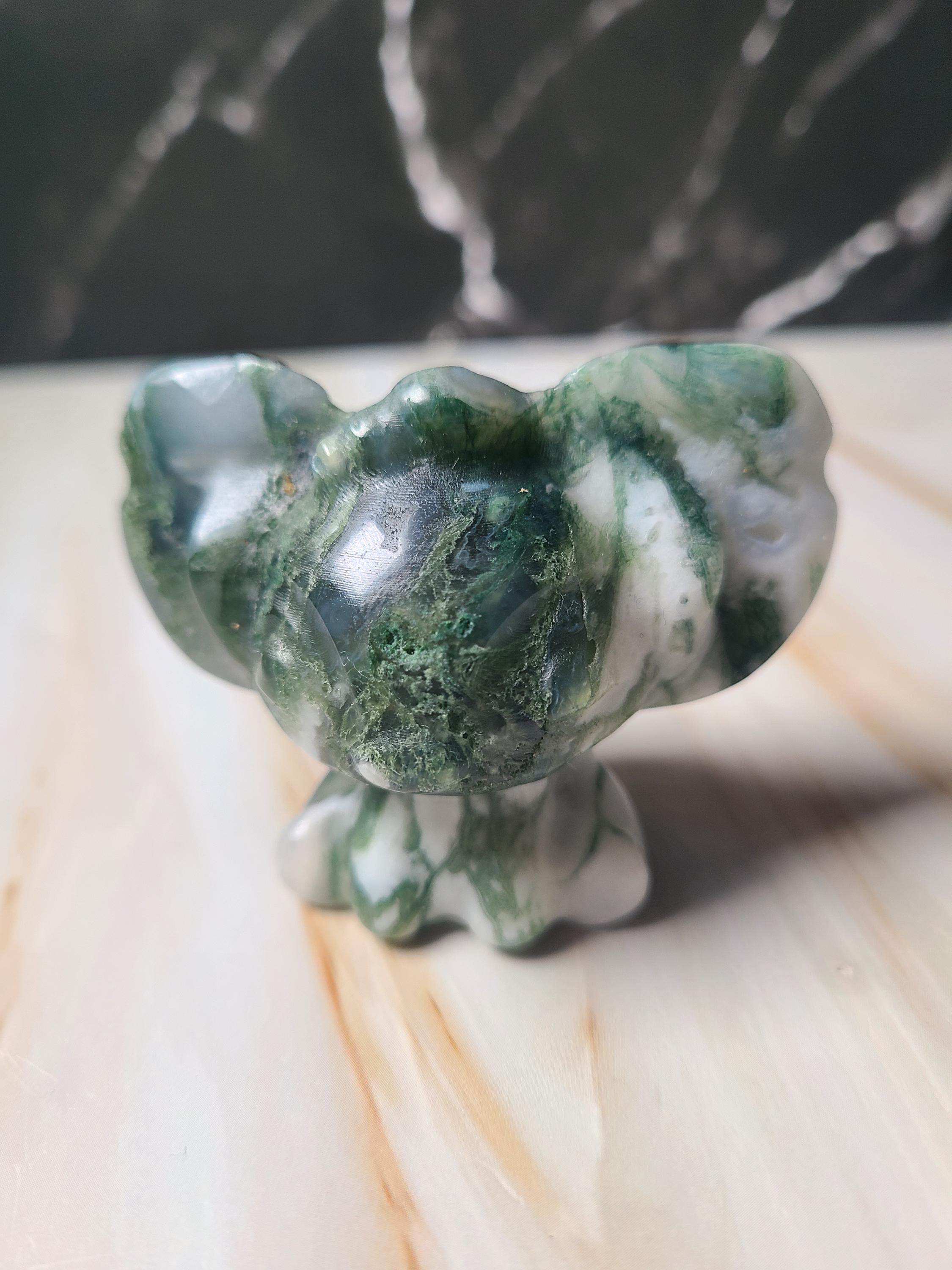 50％オフ【超希少】モスアゲート、水晶、共生彫刻 モスアゲートステッチ - Etsy 日本