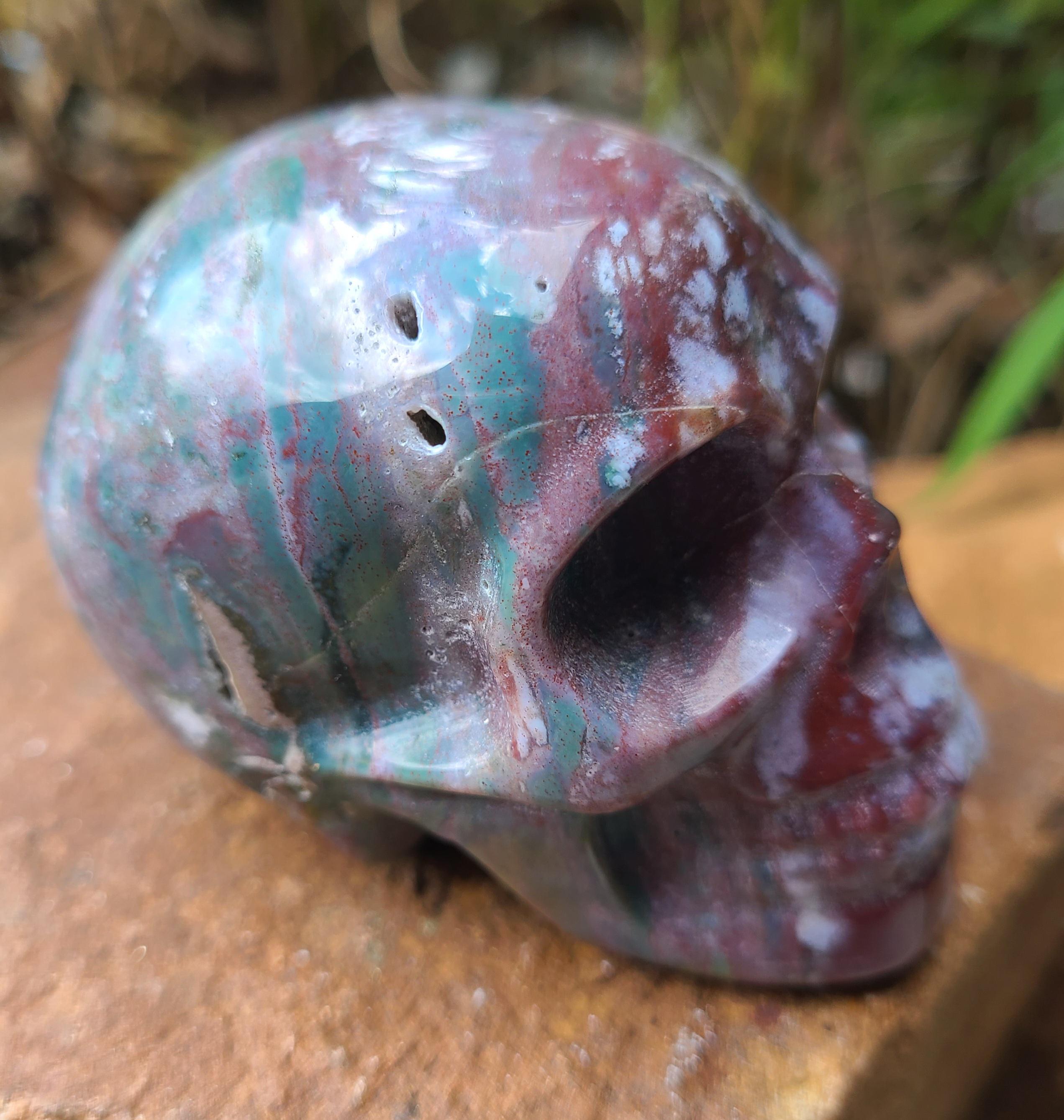Jasper Skull - Etsy