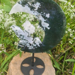 Moss Agate Fairy on Moon