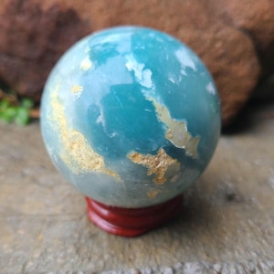 Blue Caribbean Calcite Sphere 54mm