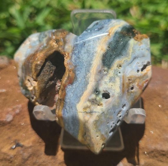 オーシャンジャスパー ファセットハート - Etsy 日本