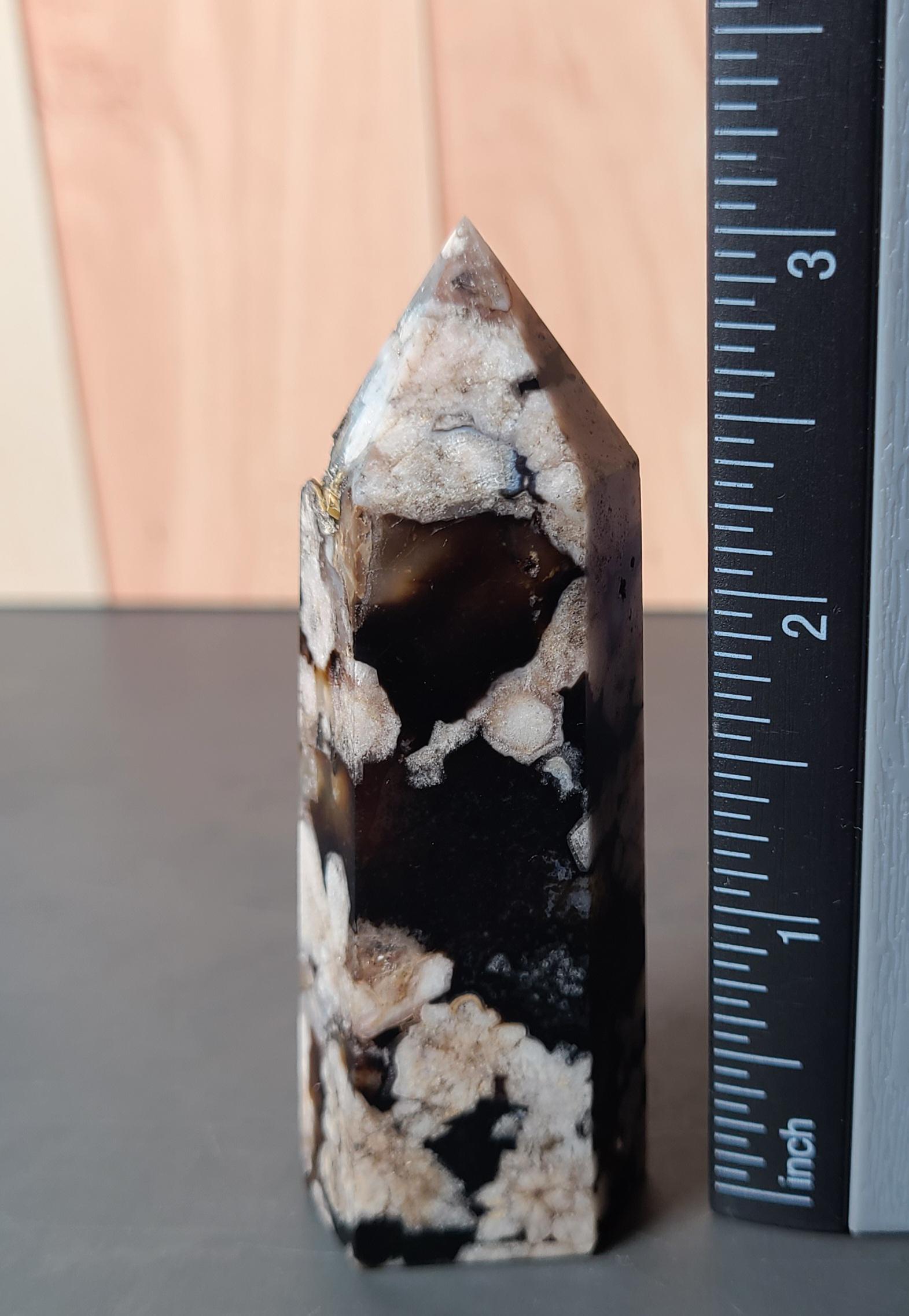 黒花瑪瑙　タワー　天然石 黒花瑪瑙塔 - Etsy 日本