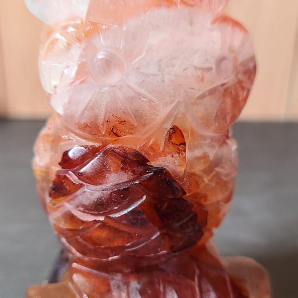 Fire Quartz Owl